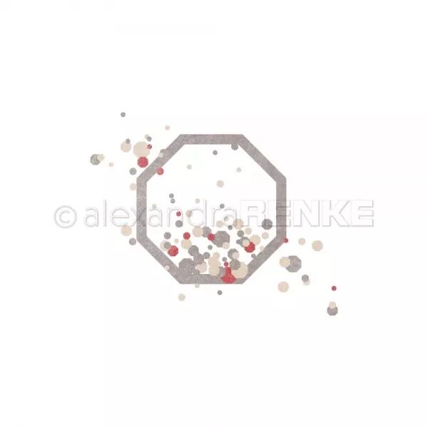 Die - Octogon frame with confetti