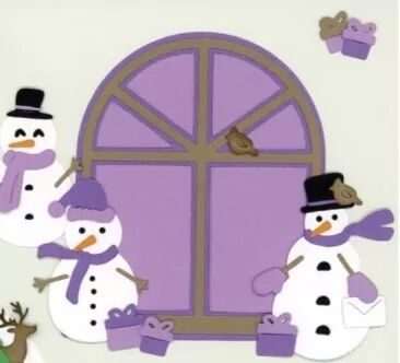 Die - Pastel Purple Christmas - Window