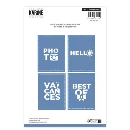 Die - Poésie Hivernale - Cartes à créer Hello