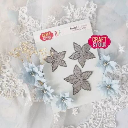 Die - Poinsettia 3 fleurs