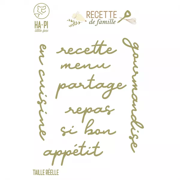 Die - Recette De Famille - Mots en cuisine - HA-PI Little Fox