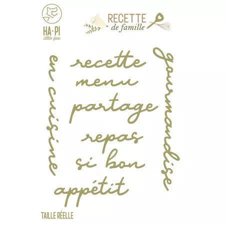 Die - Recette De Famille - Mots en cuisine - HA-PI Little Fox
