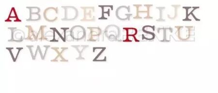 Die - Small serif alphabet