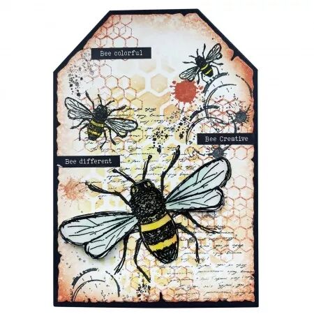 Die - Sweet Bee Memories - Tag folding card