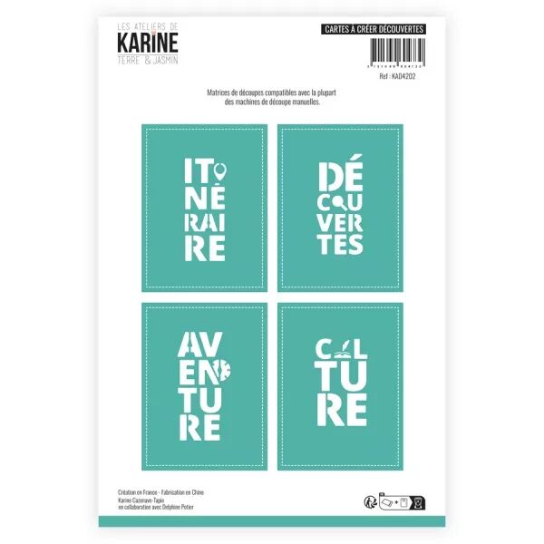 Die - Terre & Jasmin - Cartes � cr�er D�couvertes - Les Ateliers de Karine