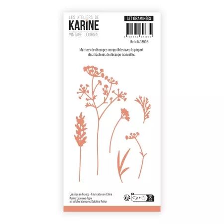 Die - Vintage Journal - Set graminées - Les Ateliers de Karine