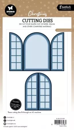 Die A5 - Window Folding Card - Carte fenêtre 3 volets - Christmas Essentials - Studio Light
