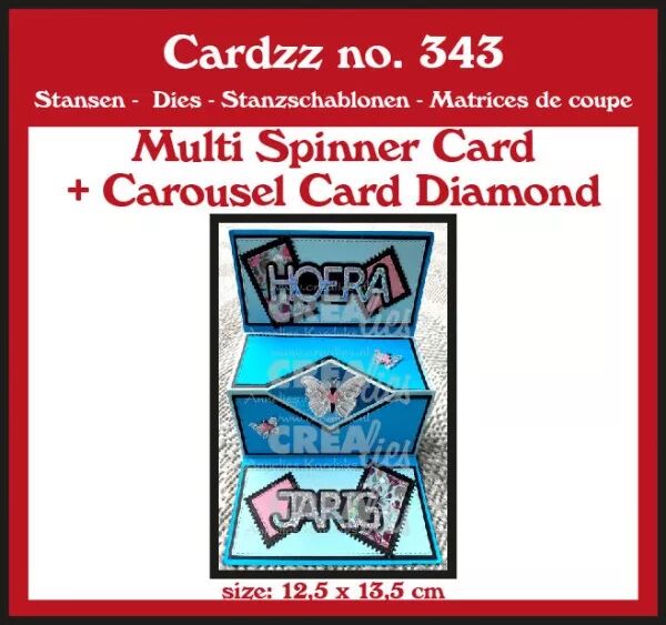 Die Cardzz - Multi spinner et carousel card diamond - Crealies