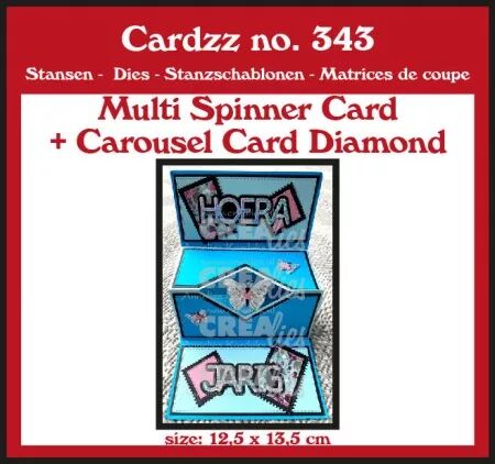Die Cardzz - Multi spinner et carousel card diamond - Crealies