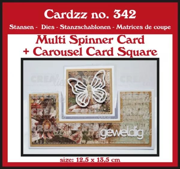 Die Cardzz - Multi spinner et carousel card square- Crealies