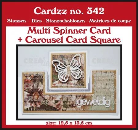 Die Cardzz - Multi spinner et carousel card square- Crealies