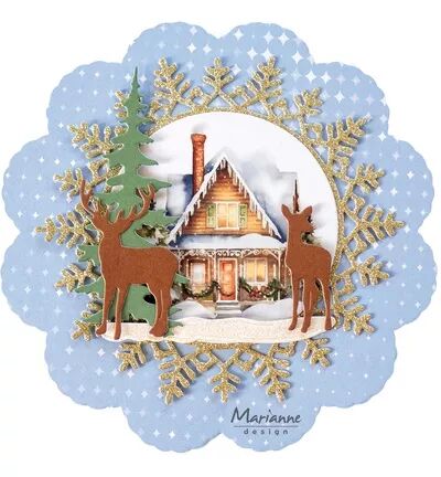 Die Craftables - Open ice crystal - Couronne de flocons - Marianne Design