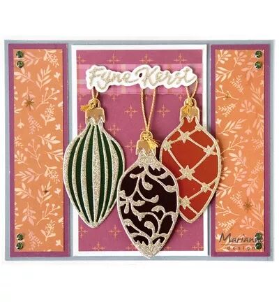 Die Creatables - Boules de No&euml;l ovales - Oval Xmas baubles - Marianne Design