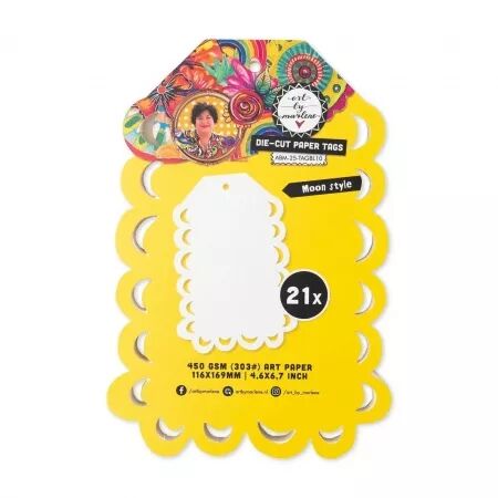 Die-cut Paper Tags - Moon style