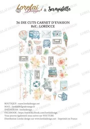 Die cuts - Carnet d\'évasion - Lorelaï Design