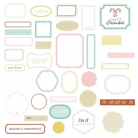 Die-cuts - Carnet Enchanté - étiquettes  - Les Ateliers de Karine