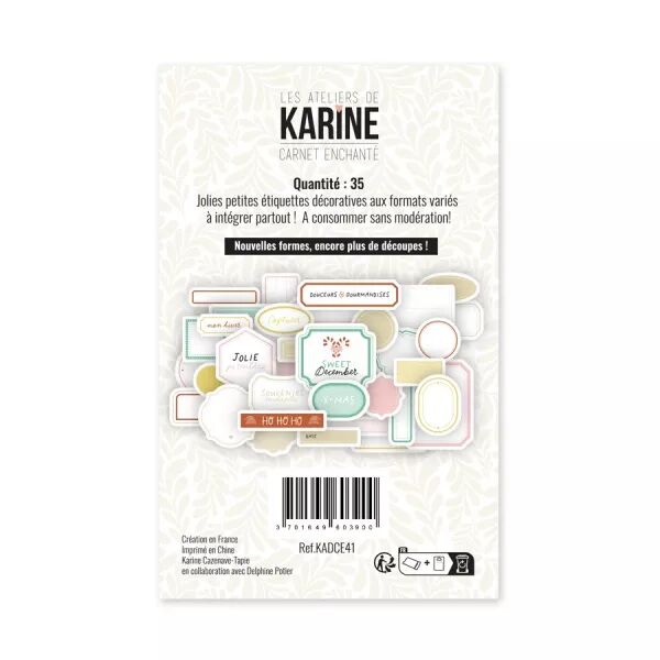 Die-cuts - Carnet Enchant� - �tiquettes  - Les Ateliers de Karine