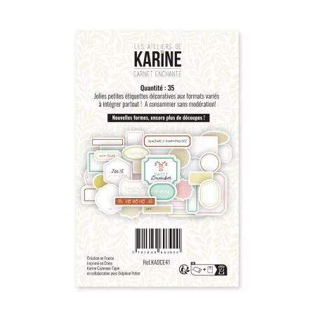 Die-cuts - Carnet Enchanté - étiquettes  - Les Ateliers de Karine