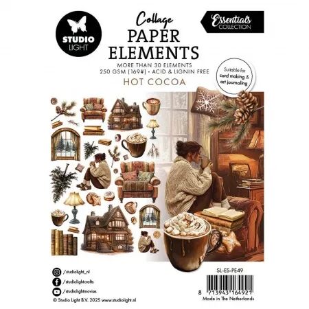 Die cuts - Collage Paper Elements - Hot cocoa - Studio Light