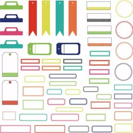 Die-cuts - Colorful life - étiquettes