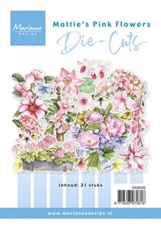 Die-Cuts - Mattie\'s Pink Flowers - Marianne Design