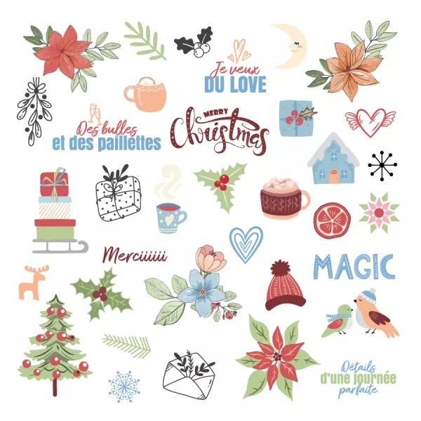Die-cuts - Po�sie Hivernale