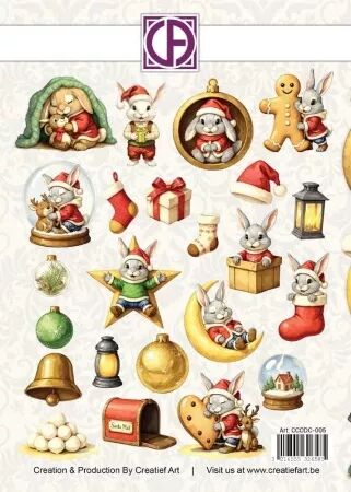 Die-cuts - Snowy bunnies - Creatief Art