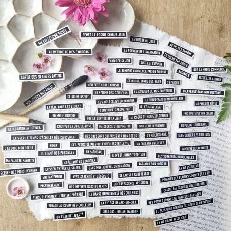 Die-cuts - Vibrations - Jolies phrases