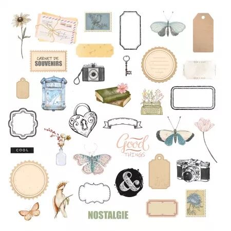 Die-cuts - Vintage Journal - Les Ateliers de Karine