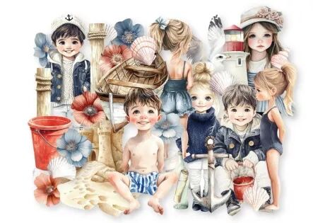 Die-cuts - Waves of the sea - Enfants