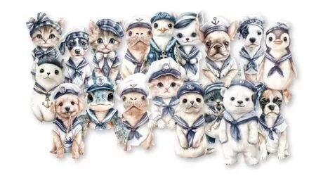 Die-cuts - Waves of the sea - Little sailors