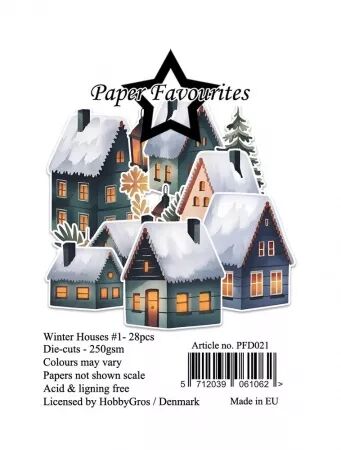 Die cuts - Winter Houses - Paper Favourites