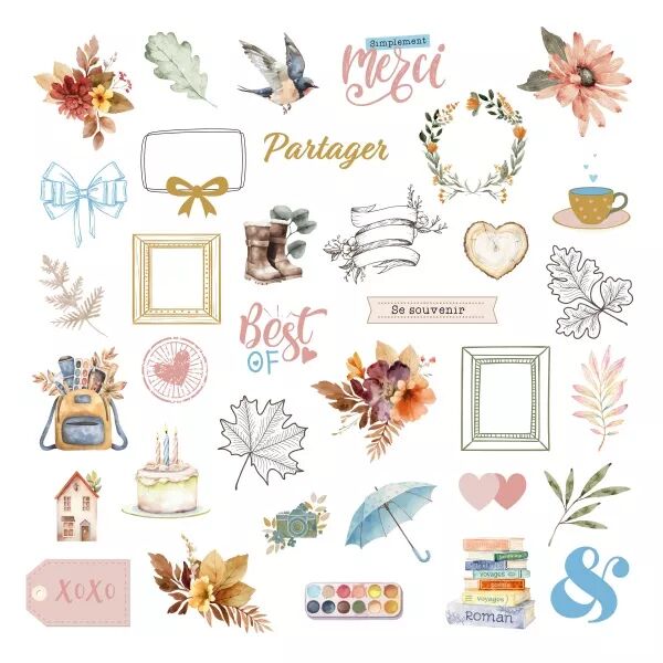 Die cuts calque - Made with Love - collection Made with love - Les ateliers de Karine