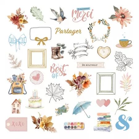 Die cuts calque - Made with Love - collection Made with love - Les ateliers de Karine