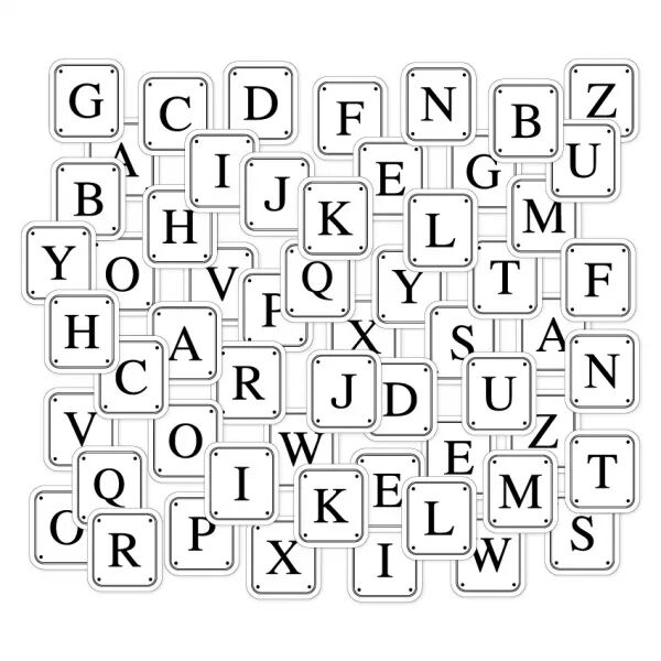 Die-cuts imprim�s Petites lettres MURMURES - Floril�ges design
