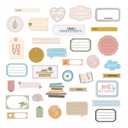 Die cuts papier - Made with Love - collection Made with love - Les ateliers de Karine