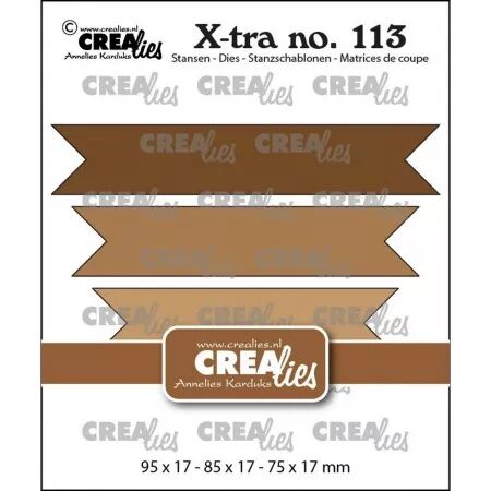 Die Xtra 113 - Fishtail Banners Smooth - Etiquettes  - Crealies