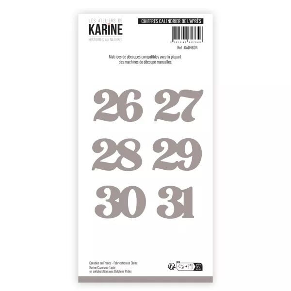 Dies - Chiffres Calendrier de l\'apr�s - Histoires au naturel - Ateliers de Karine