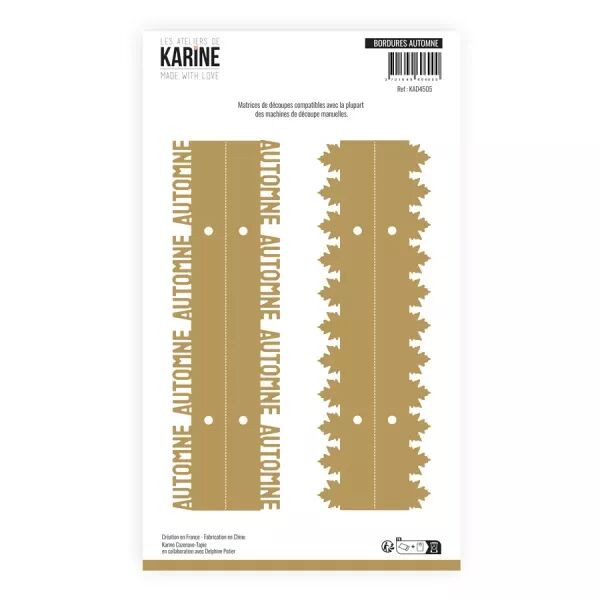 Dies Bordures - Automne - Made with Love - collection Made with love - Les ateliers de Karine