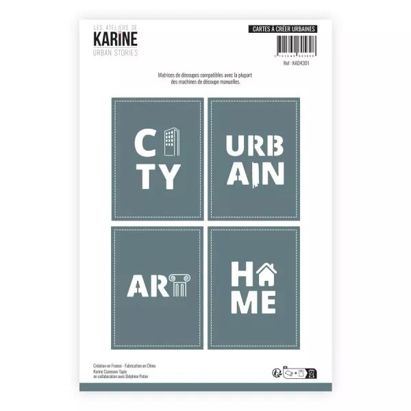Dies Cartes � cr�er Urbaines - Urban Stories - Ateliers de Karine