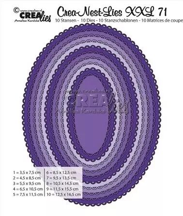 Dies Crea-Nest-Lies-XXL - Ovals with open scallop 71