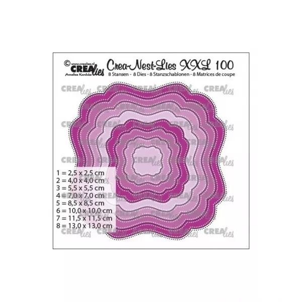 Dies Crea-Nest-Lies-XXL  100 - Fantasy shape A, with double dots