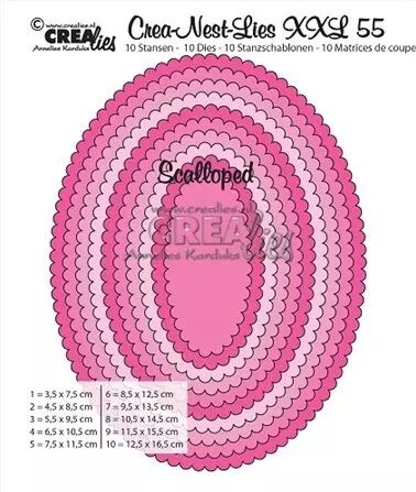 Dies Crea-Nest-Lies-XXL 55 - Scalloped Oval