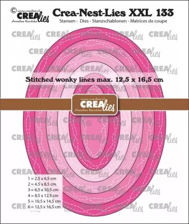 Dies Crea-Nest-Lies-XXL133 - Ovalswith wonky lines