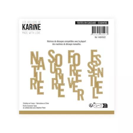Dies Textes en cascade - Essentiel - Made with Love - collection Made with love - Les ateliers de Karine