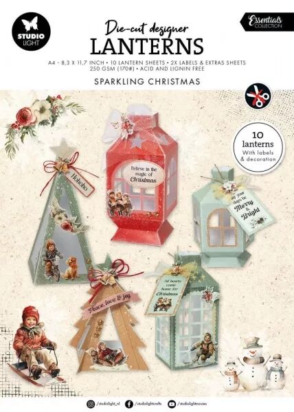 DIY Lanterns - Sparkling Christmas - 10 lanternes - Studio Light