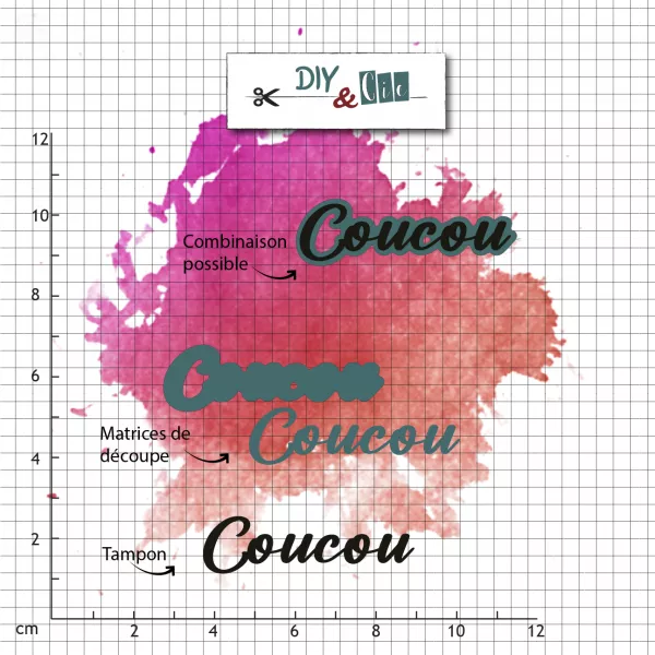 Duo die-tampon clear : Coucou - DIY and Cie - Tout ce qui compte
