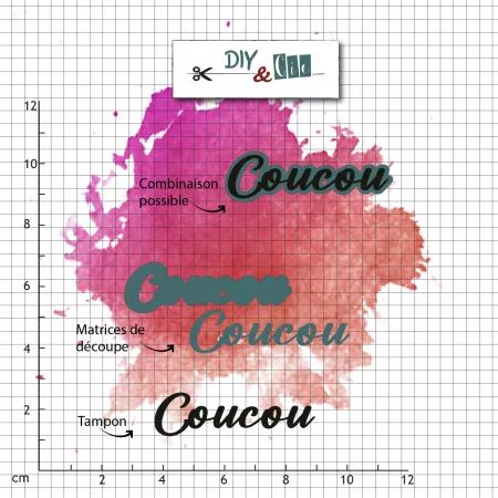 Duo die-tampon clear : Coucou - DIY and Cie - Tout ce qui compte