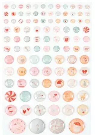 Enamel dots autocollants - Doux noel