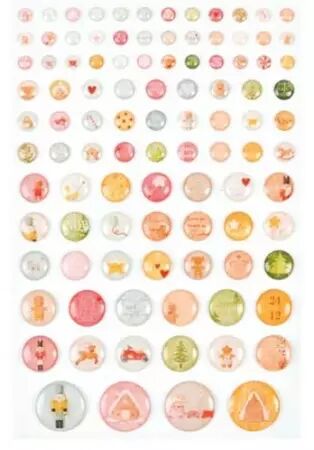 Enamel dots autocollants - Glaçage et envie d\'hiver